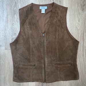 Great Northwest|Suede‎ Vest|Brown|Zip Up|SZ M